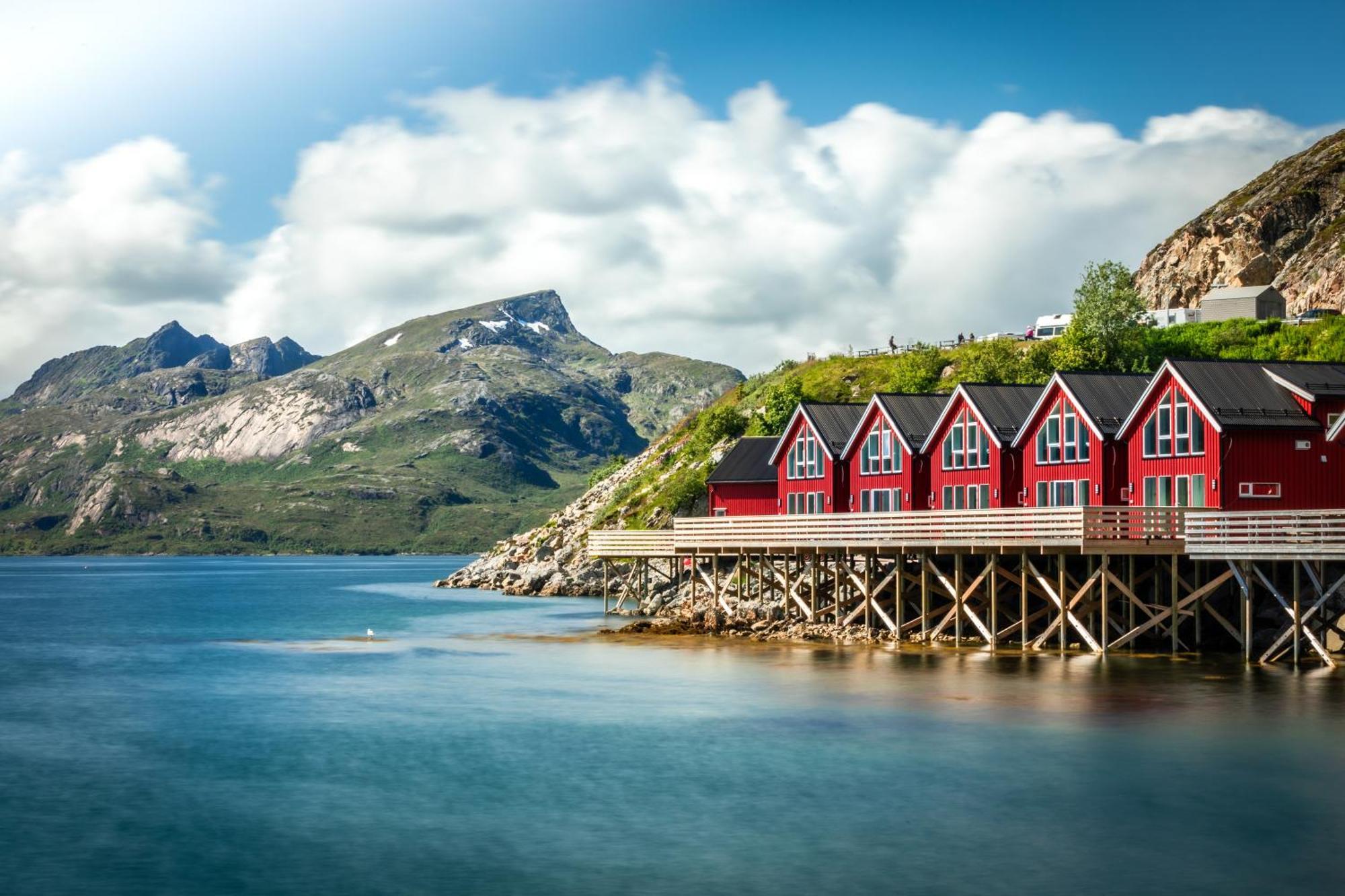 Lofoten Rorbu Lodge Offersoya Bagian luar foto